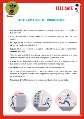 Sicuri a casa - Comportamenti corretti