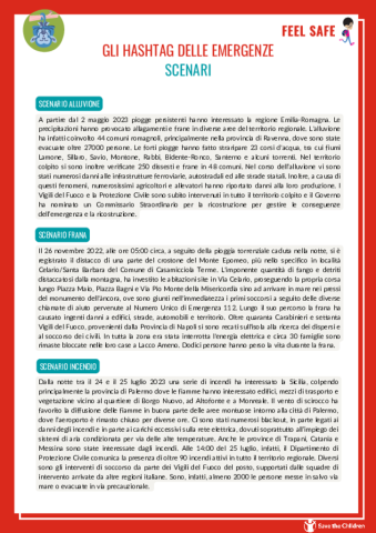 Gli hashtag delle emergenze - Scenari