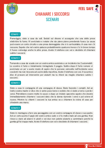 Chiamare i soccorsi - Scenari