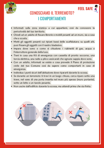 Conosciamo il terremoto? - I Comportamenti corretti