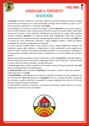 Conosciamo il terremoto? - Descrizione