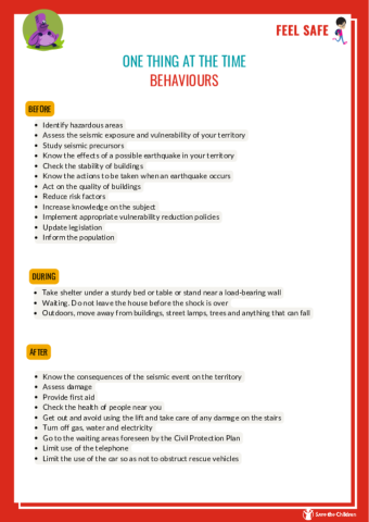 One thing at the time - Behaviours