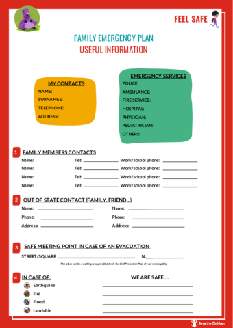 Family Emergency Plan - Template