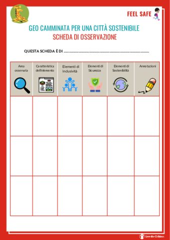 Geo Camminata per una città sostenibile - Scheda di osservazione